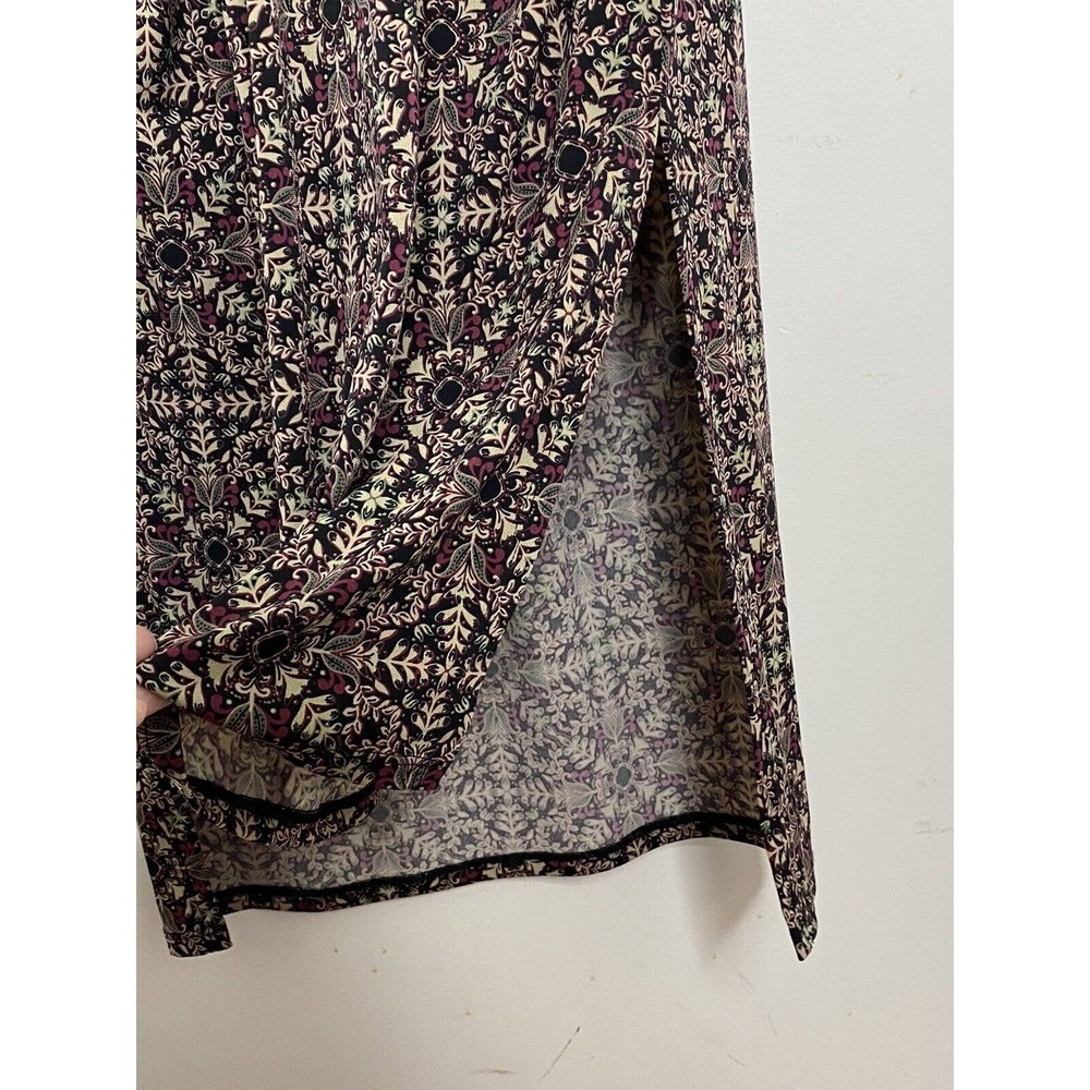 BCBGeneration Womens Black Sleeveless Knit Floral Casual Midi Dress Size M New - Picture 2 of 7